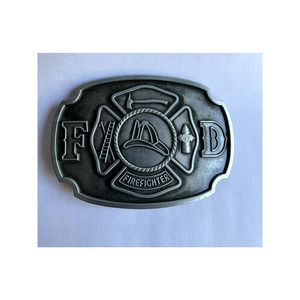 FD Fire Fighter Silver Belt Buckle First Responders